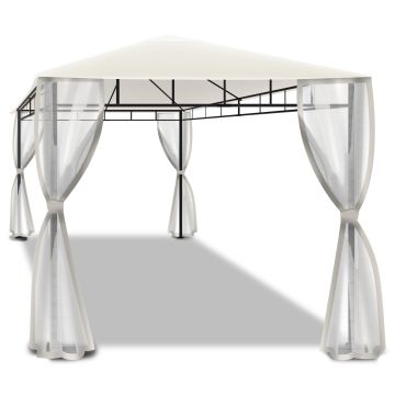 Beusi - Gazebo da giardino 3x2 m con zanzariere - Ricondizionato Frankystar Écru