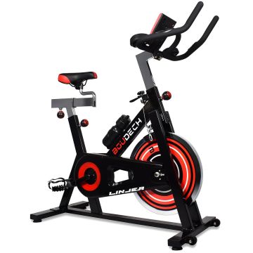 Linjer 1800 - Cyclette da corsa professionale con volano da 18kg Boudech Rosso
