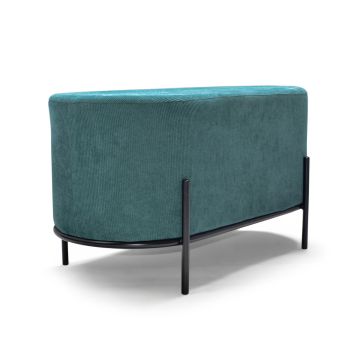 LIPSIA VELVET - Pouf ovale in velluto a coste Frankystar 