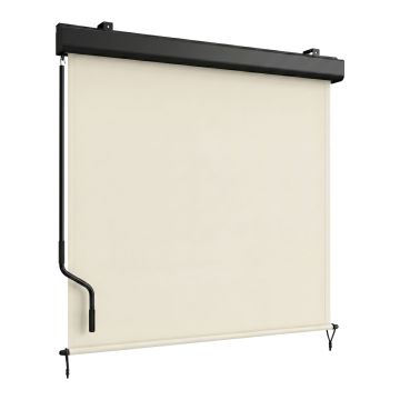Maki- Tenda da sole verticale manuale a caduta 180x250 cm impermeabile per interno esterno in alluminio beige Frankystar Beige