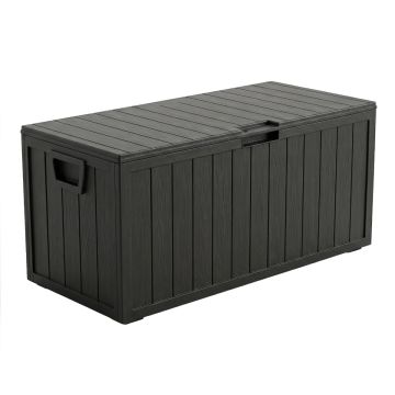 Neo 75 - Baule Portaoggetti da Giardino 110x46x53 cm 285 lt Contenitore Lucchettabile in Resina Nero Frankystar Nero