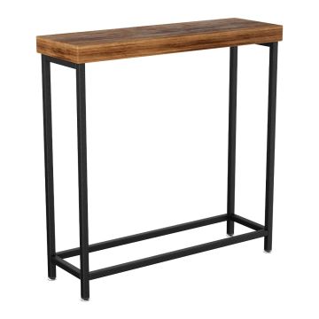 Nikki - Consolle ingresso soggiorno rettangolare 75x75x24 cm stile industrial in metallo e MDF Frankystar 