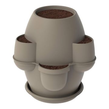 Oasi - Fioriera Da Giardino 80x80x80 Cm Con 6 Tasche Perimetrali E Sottovaso Frankystar 