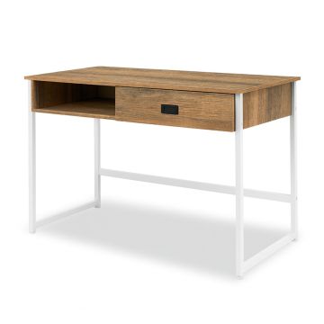 Otari - Scrivania in stile industrial oak con cassetto e vano a giorno, 110x50xH76 cm Frankystar Albero Della Canfora