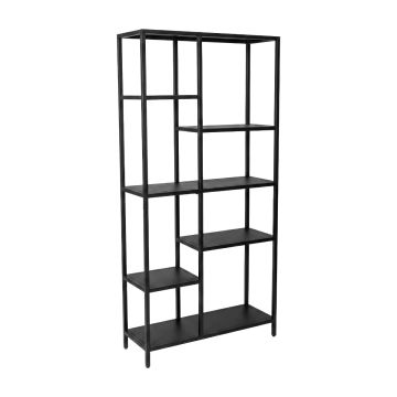 Padma - Libreria Freestanding a 6 Ripiani 80x163,5x30 cm Scaffale per Soggiorno, Ufficio in Metallo Frankystar 