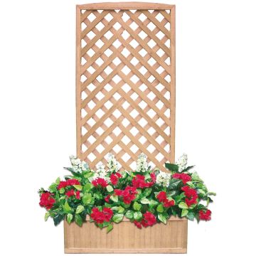 Patio - Fioriera Separè 90x32xH180 cm in legno tropicale Frankystar Balau