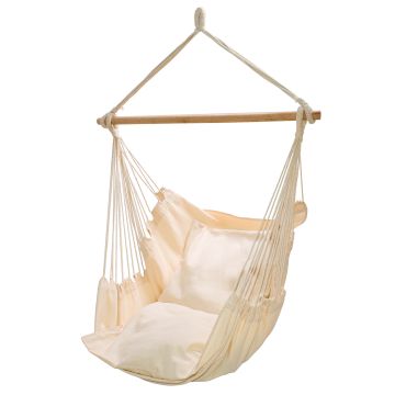 Piuma - Sedia sospesa con kit di ancoraggio Frankystar Beige