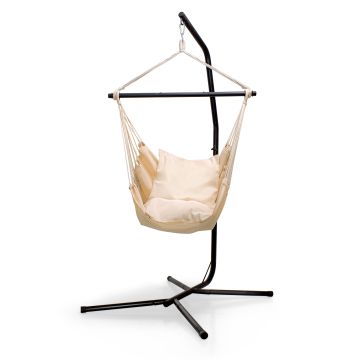 Piuma - Sedia sospesa con stand verticale Frankystar Beige