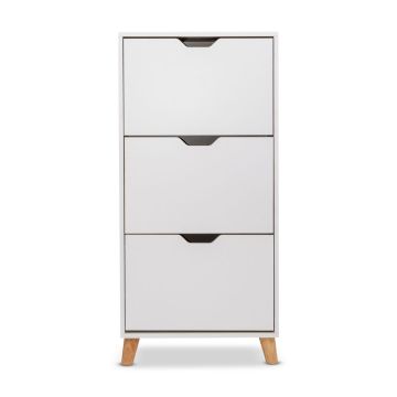 Plana - Scarpiera Salvaspazio 3 Ante 55x116x25 cm 18 Paia in Legno Frankystar 