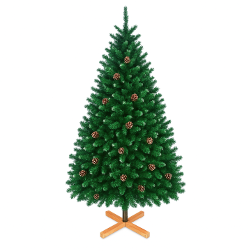 Prancer - Albero di Natale con neve e pigne ø100 x 180H cm, 750 rami e 60 pigne Frankystar Verde