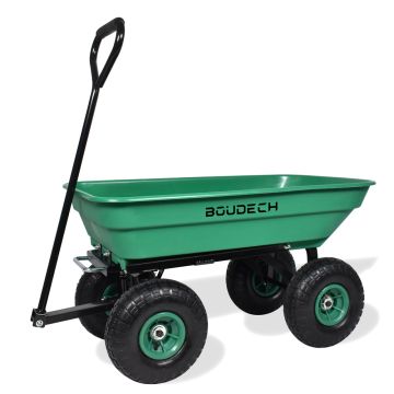 Carrello da rimorchio ribaltabile 200Kg Boudech Verde