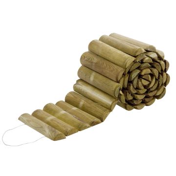 Roll - Bordura 200x40 cm in legno di pino impregnato Frankystar Marrone
