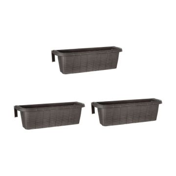 Rondine Big - Set di 3 balconiere con agganci regolabili e riserva d'acqua 60 cm Frankystar 