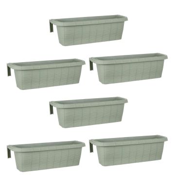 Rondine Big - Set di 6 balconiere con agganci regolabili e riserva d'acqua 60 cm Bama 