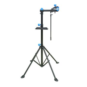 Shelter - Supporto per Riparazione Bici 198x104 cm Cavalletto Bicicletta con Porta Utensili in Acciaio Nero Boudech Nero