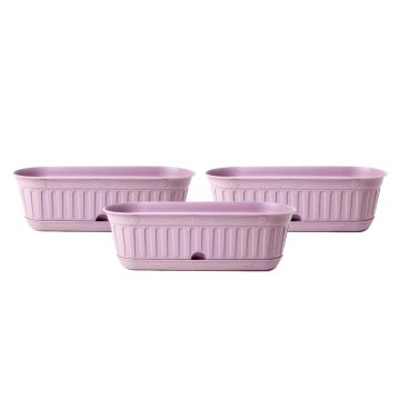 Etika Big - Set da 3 fioriere con sottovaso a riserva d’ acqua 59 cm Bama 