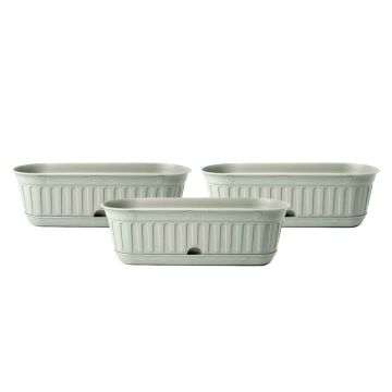 Etika Small - Set da 3 fioriere con sottovaso a riserva d’ acqua 39 cm Bama 