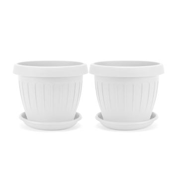Terra - Set di 2 vasi con sottovaso ⌀ 40 cm Bama 