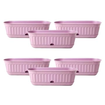 Etika Small - Set da 6 fioriere con sottovaso a riserva d’ acqua 39 cm Bama 