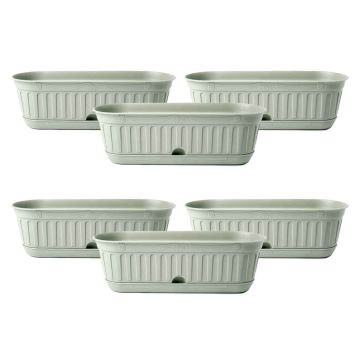 Etika Big - Set da 6 fioriere con sottovaso a riserva d’ acqua 59 cm Bama 