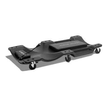 Snake - Carrello sotto auto con poggiatesta e luce LED magnetica orientabile Boudech Nero