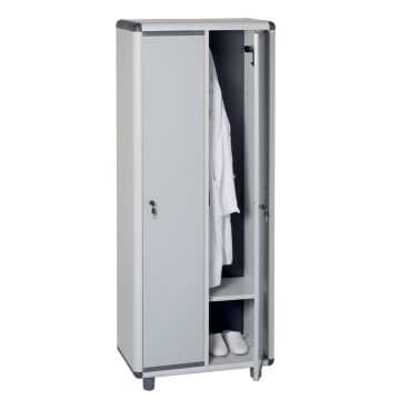 EASY - Mobile spogliatoio in PVC 2 ante con chiave Garofalo Grigio 50%