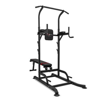 Goliath - Stazione da fitness multifunzionale con panca fitness Boudech Nero