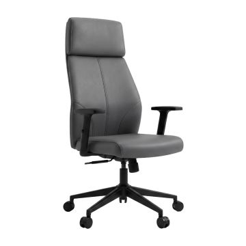 Sylicon - Sedia Da Ufficio Ergonomica 50x130x70 cm Poltrona Direzionale Comoda con Ruote Girevoli in Similpelle Grigia Frankystar Grigio 50%