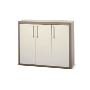 THETRIS - Mobiletto multiuso in PP con 3 ante e ripiani Garofalo Beige
