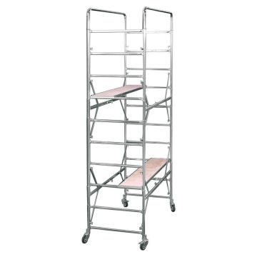 Trabattello Ponteggio Acciaio H300Cm Gigant Boudech Argento